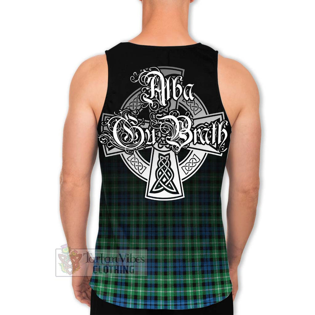 Tartan Vibes Clothing Graham Tartan Men's Tank Top Featuring Alba Gu Brath Family Crest Celtic Inspired