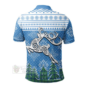 Graham Clan Christmas Polo Shirt Celtic Reindeer Style