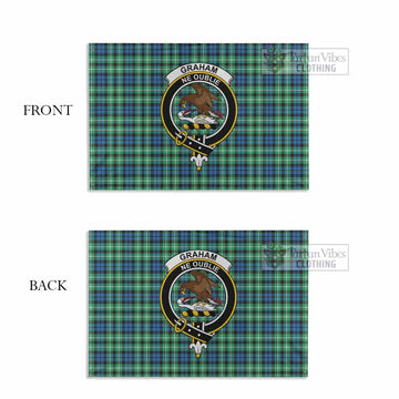 Graham Tartan House Flag with Family Crest