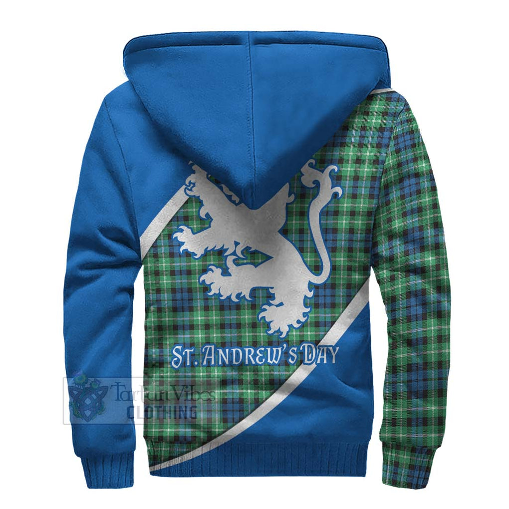 Tartan Vibes Clothing Graham Family Crest Tartan Sherpa Hoodie Celebrate Saint Andrew's Day in Style