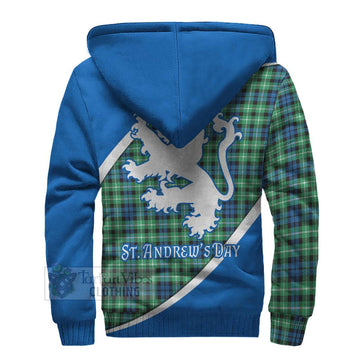 Graham Family Crest Tartan Sherpa Hoodie Celebrate Saint Andrew's Day in Style