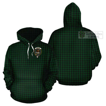 Graham Tartan Cotton Hoodie with Family Crest