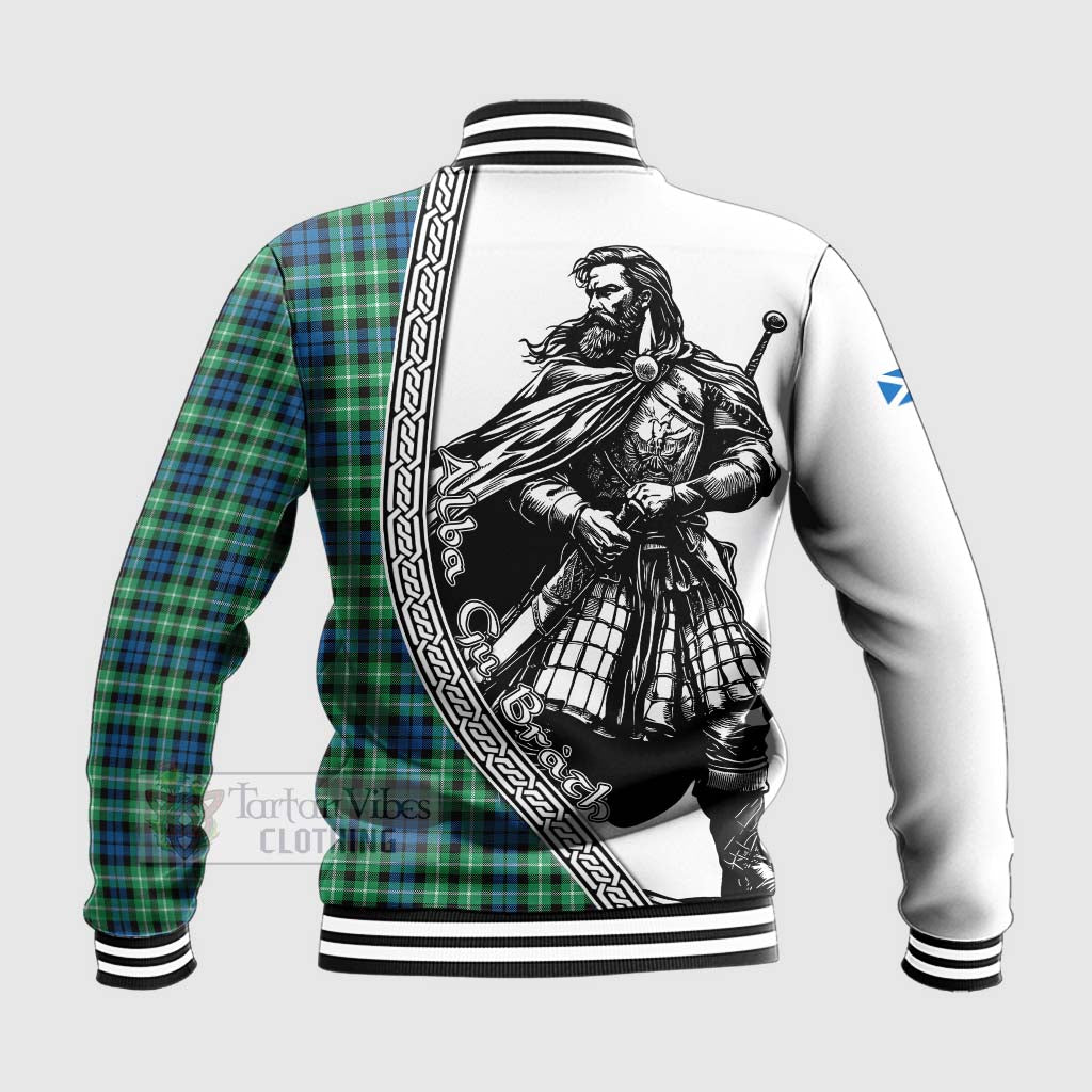 Tartan Vibes Clothing Graham Tartan Clan Crest Baseball Jacket with Highlander Warrior Celtic Style