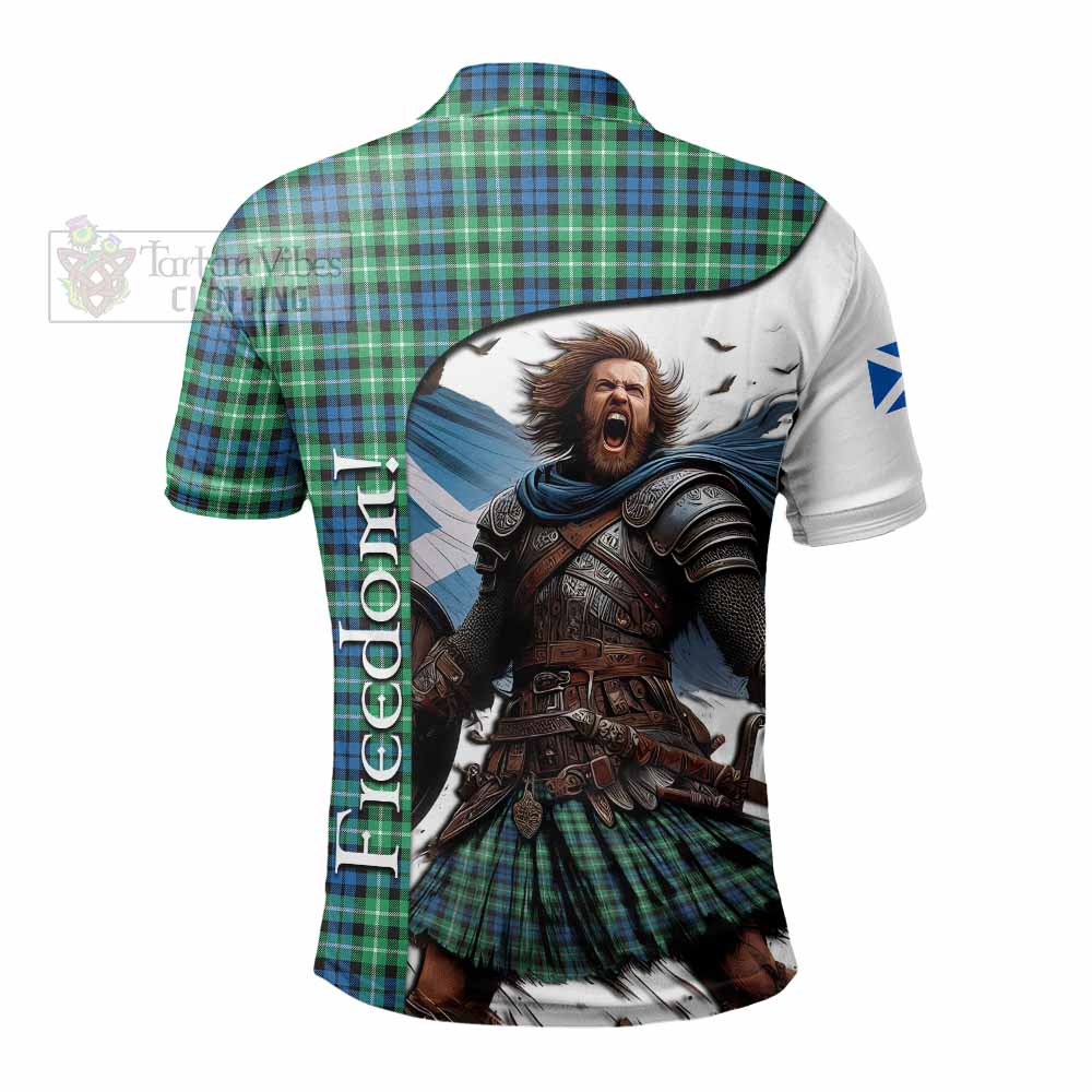 Tartan Vibes Clothing Graham Crest Tartan Polo Shirt Inspired by the Freedom of Scottish Warrior