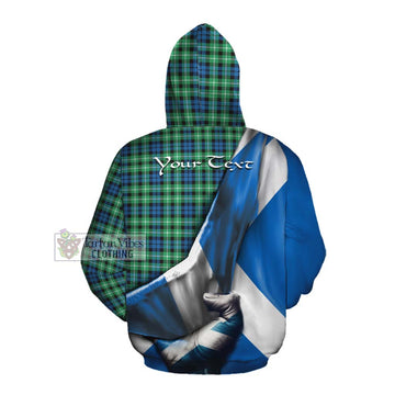 Graham Tartan Cotton Hoodie with Family Crest Scotland Patriotic Style