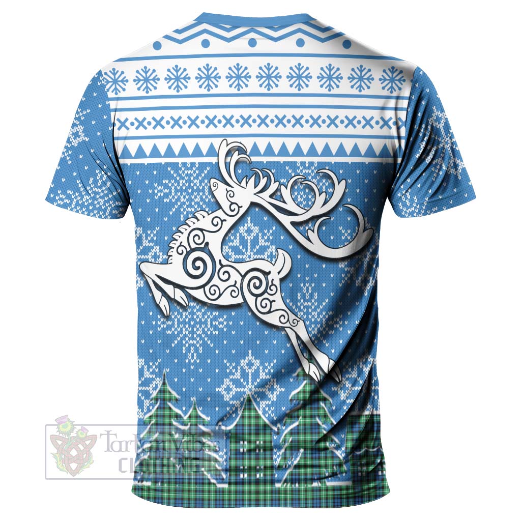 Tartan Vibes Clothing Graham Clan Christmas T-Shirt Celtic Reindeer Style