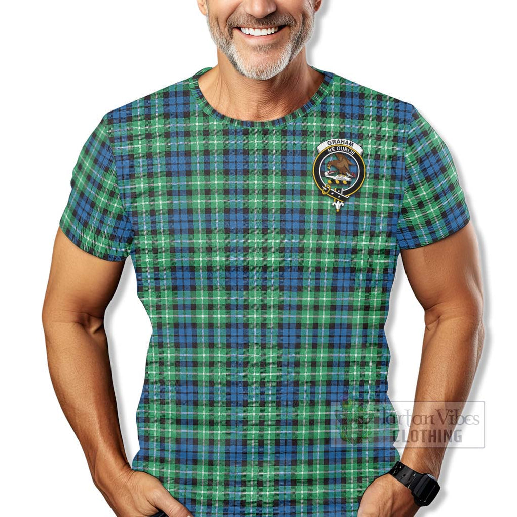 Tartan Vibes Clothing Graham Tartan T-Shirt with Family Crest Celtic Skull Style