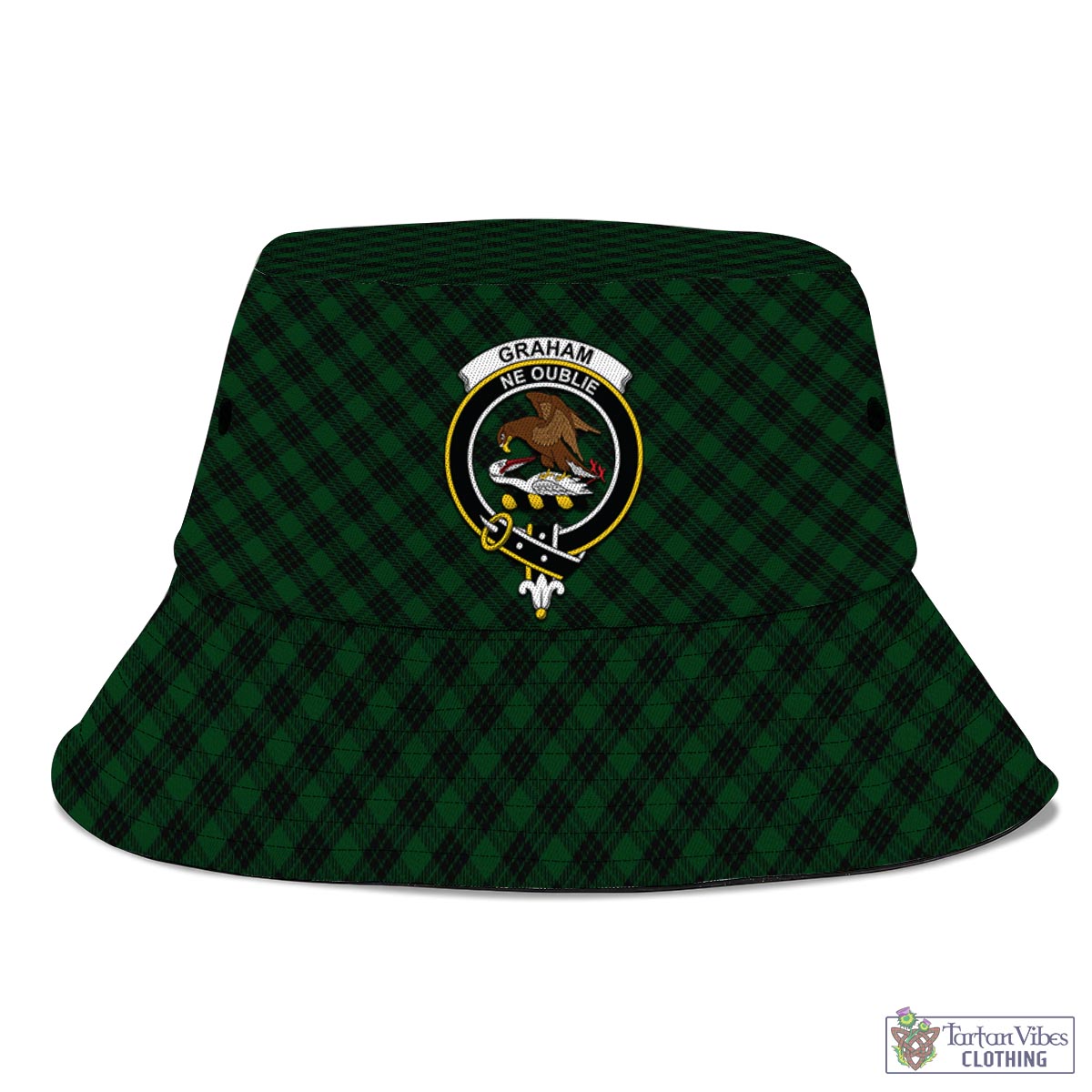 Tartan Vibes Clothing Graham Tartan Bucket Hat with Family Crest