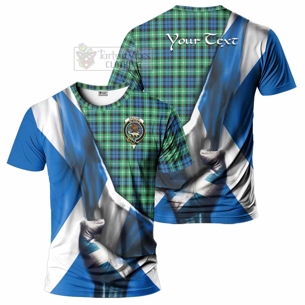 Tartan Vibes Clothing Graham Tartan T-Shirt with Family Crest Scotland Patriotic Style