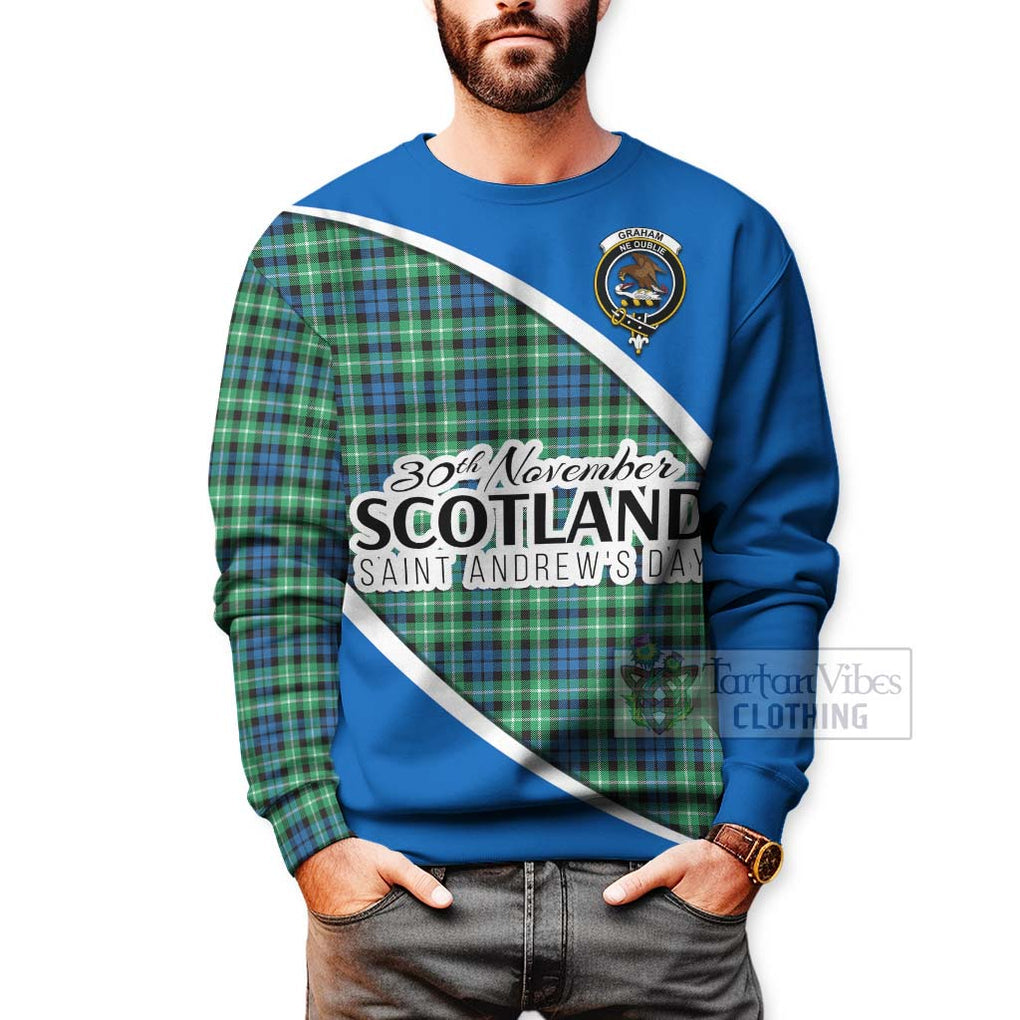 Tartan Vibes Clothing Graham Family Crest Tartan Sweatshirt Celebrate Saint Andrew's Day in Style