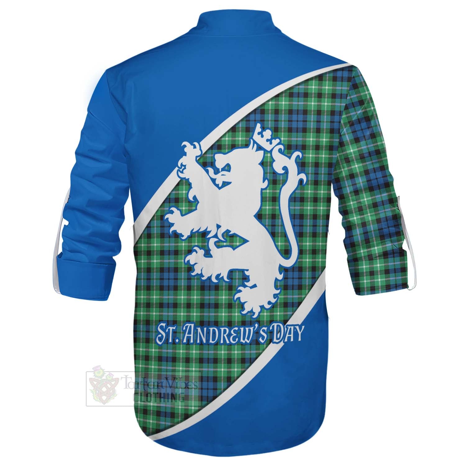 Tartan Vibes Clothing Graham Family Crest Tartan Ghillie Kilt Shirt Celebrate Saint Andrew's Day in Style