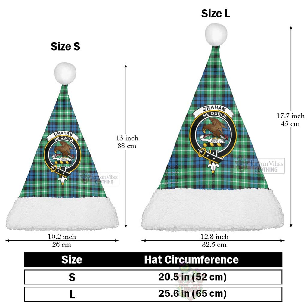 Tartan Vibes Clothing Graham Tartan Christmas Santa Hats with Family Crest