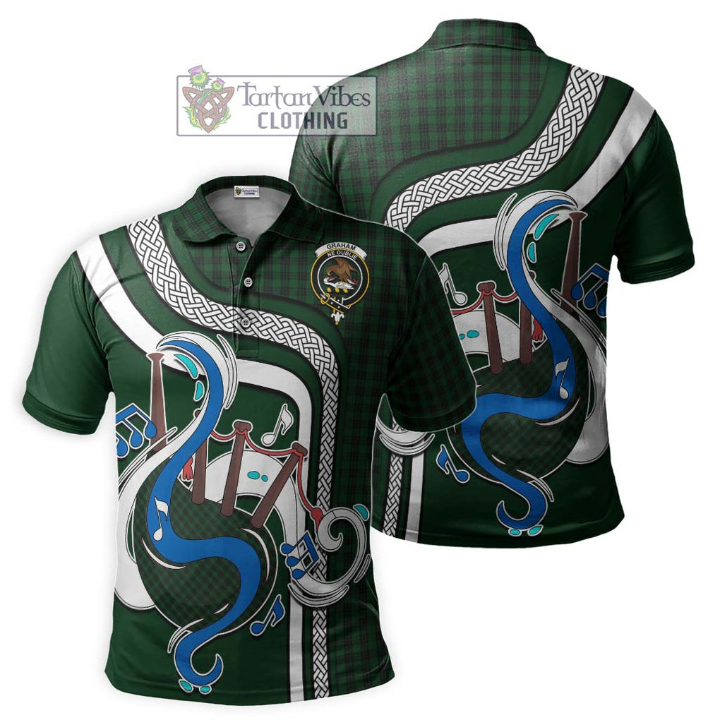 Tartan Vibes Clothing Graham Tartan Polo Shirt with Epic Bagpipe Style