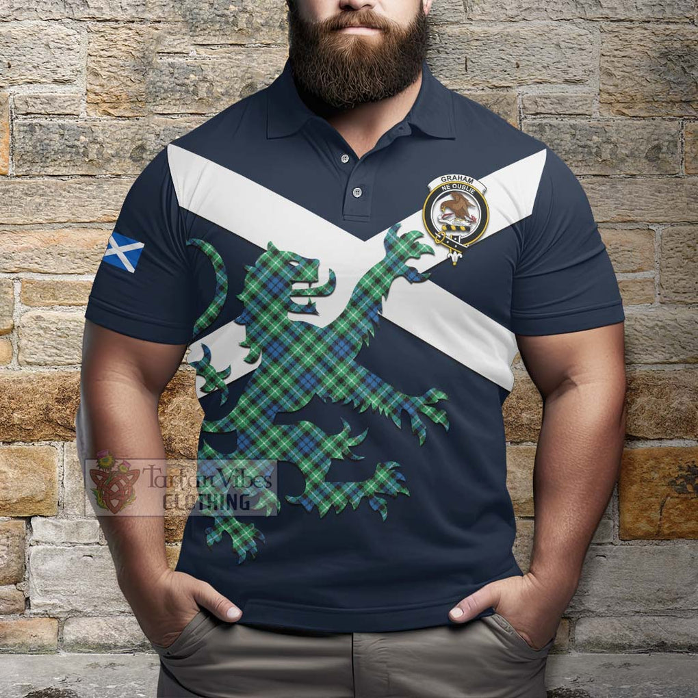 Tartan Vibes Clothing Graham Tartan Lion Rampant Polo Shirt – Proudly Display Your Heritage with Alba Gu Brath and Clan Name