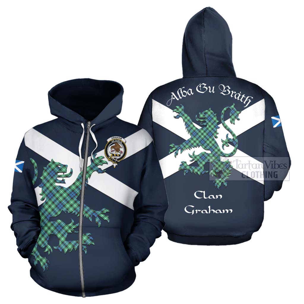 Tartan Vibes Clothing Graham Tartan Lion Rampant Hoodie – Proudly Display Your Heritage with Alba Gu Brath and Clan Name