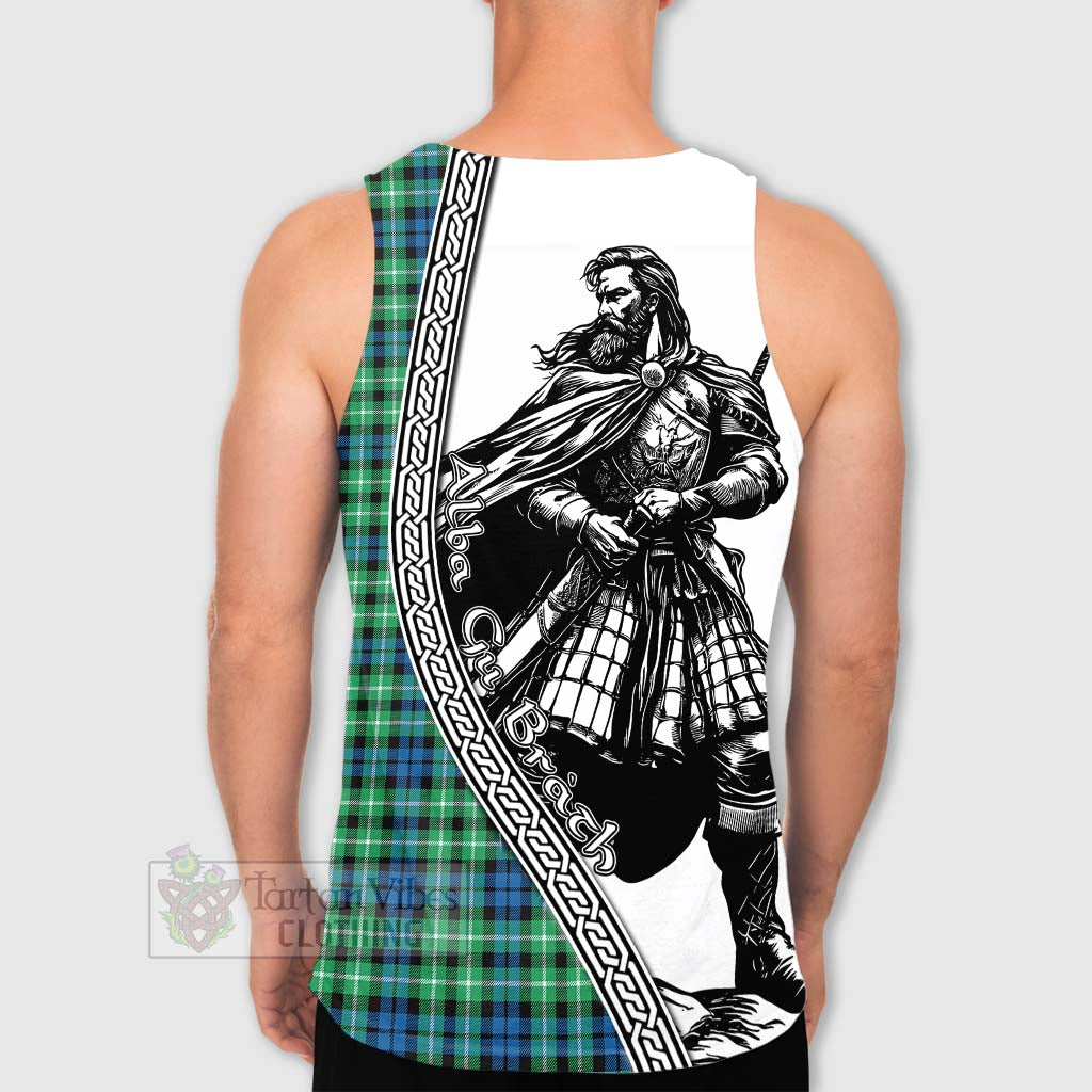 Tartan Vibes Clothing Graham Tartan Clan Crest Men's Tank Top with Highlander Warrior Celtic Style