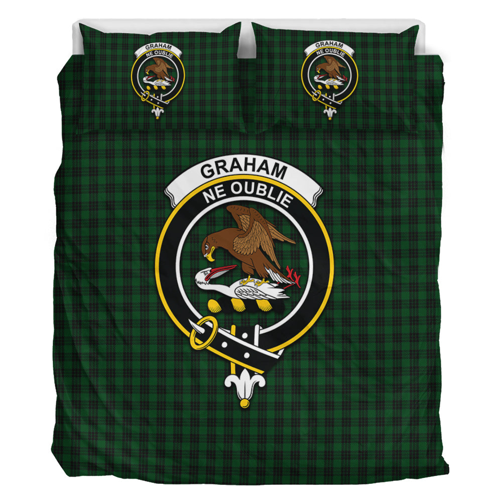 Graham Tartan Bedding Set with Family Crest - Tartan Vibes Clothing