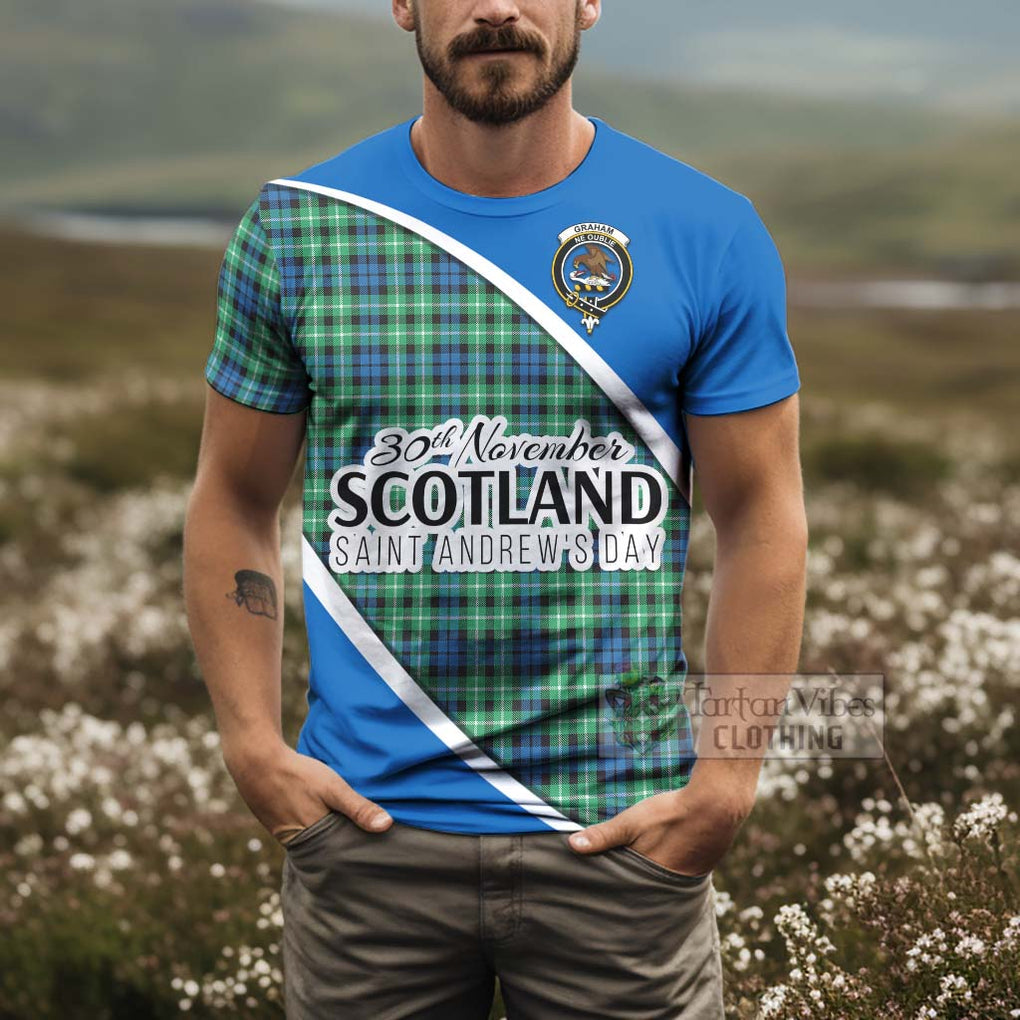 Tartan Vibes Clothing Graham Family Crest Tartan T-Shirt Celebrate Saint Andrew's Day in Style