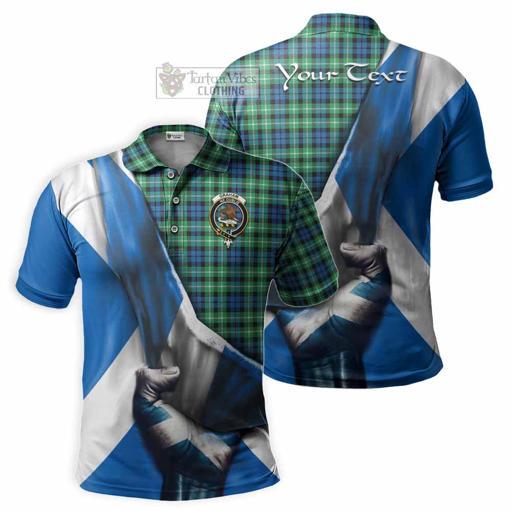 Tartan Vibes Clothing Graham Tartan Polo Shirt with Family Crest Scotland Patriotic Style