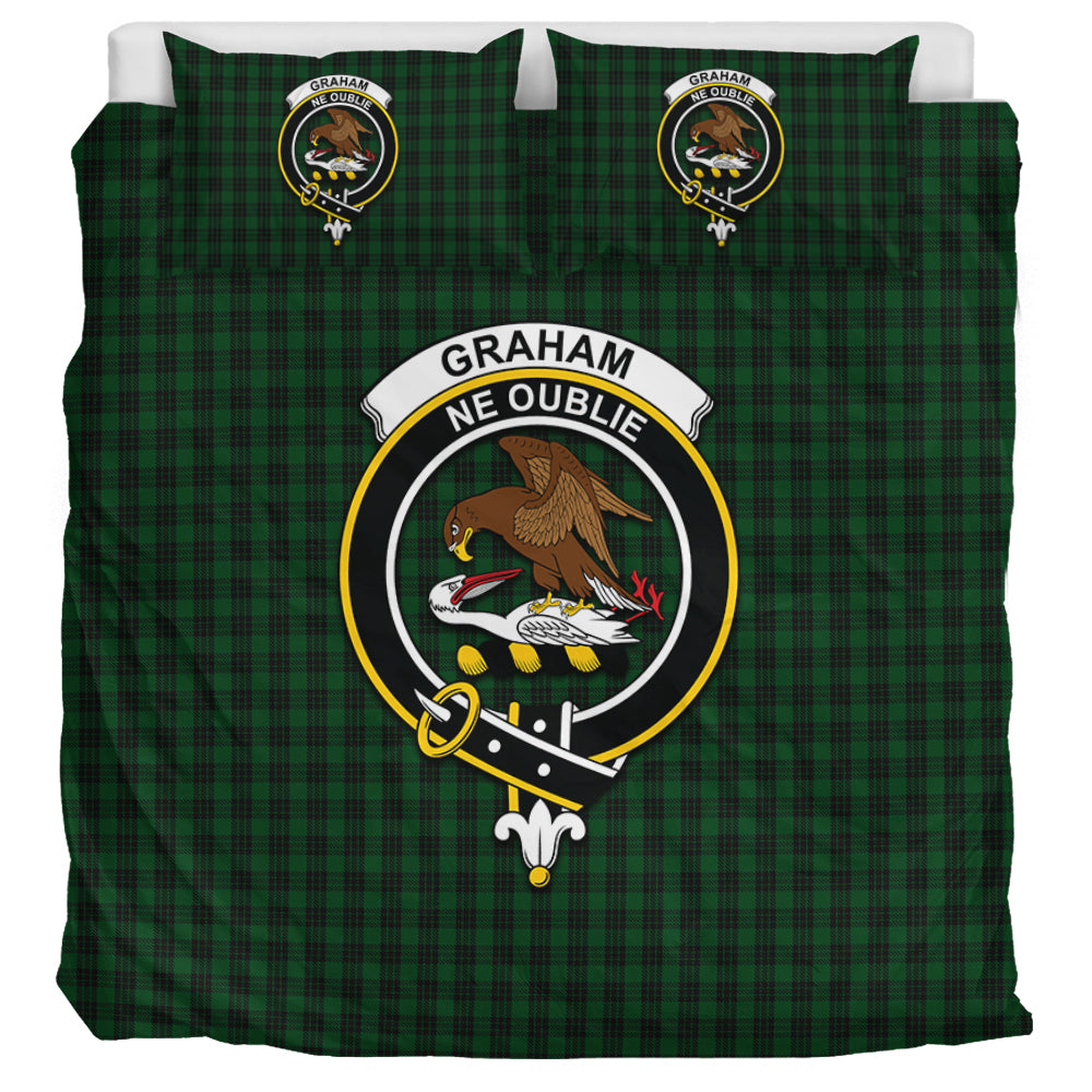 Graham Tartan Bedding Set with Family Crest UK Bedding Set UK Super King 104*94 inch - Tartan Vibes Clothing