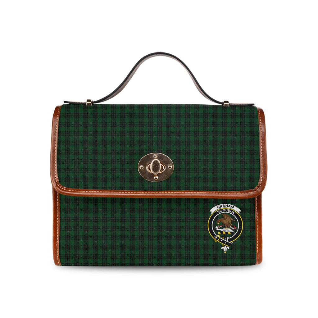 graham-tartan-leather-strap-waterproof-canvas-bag-with-family-crest