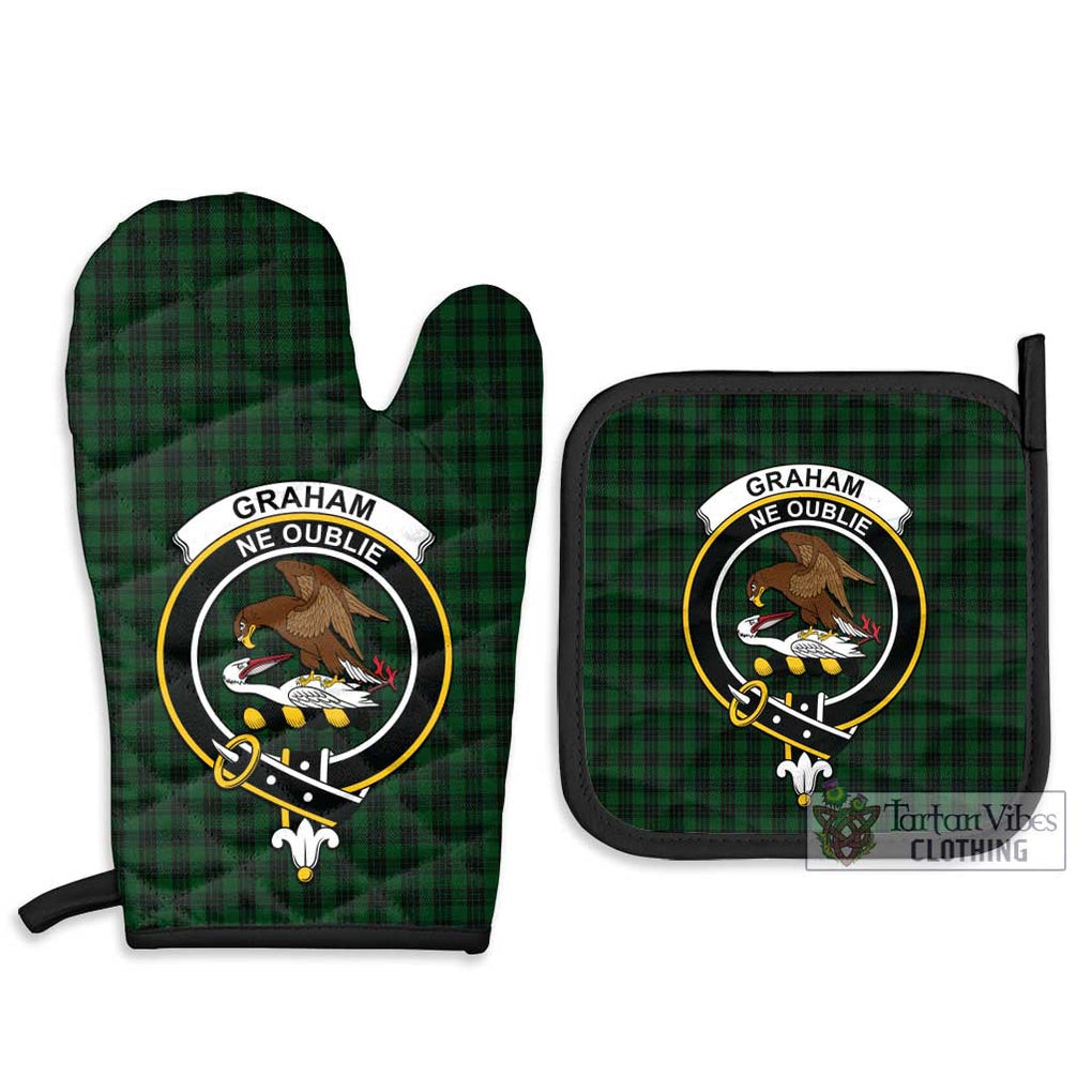 Graham Tartan Combo Oven Mitt & Pot-Holder with Family Crest - Tartan Vibes Clothing