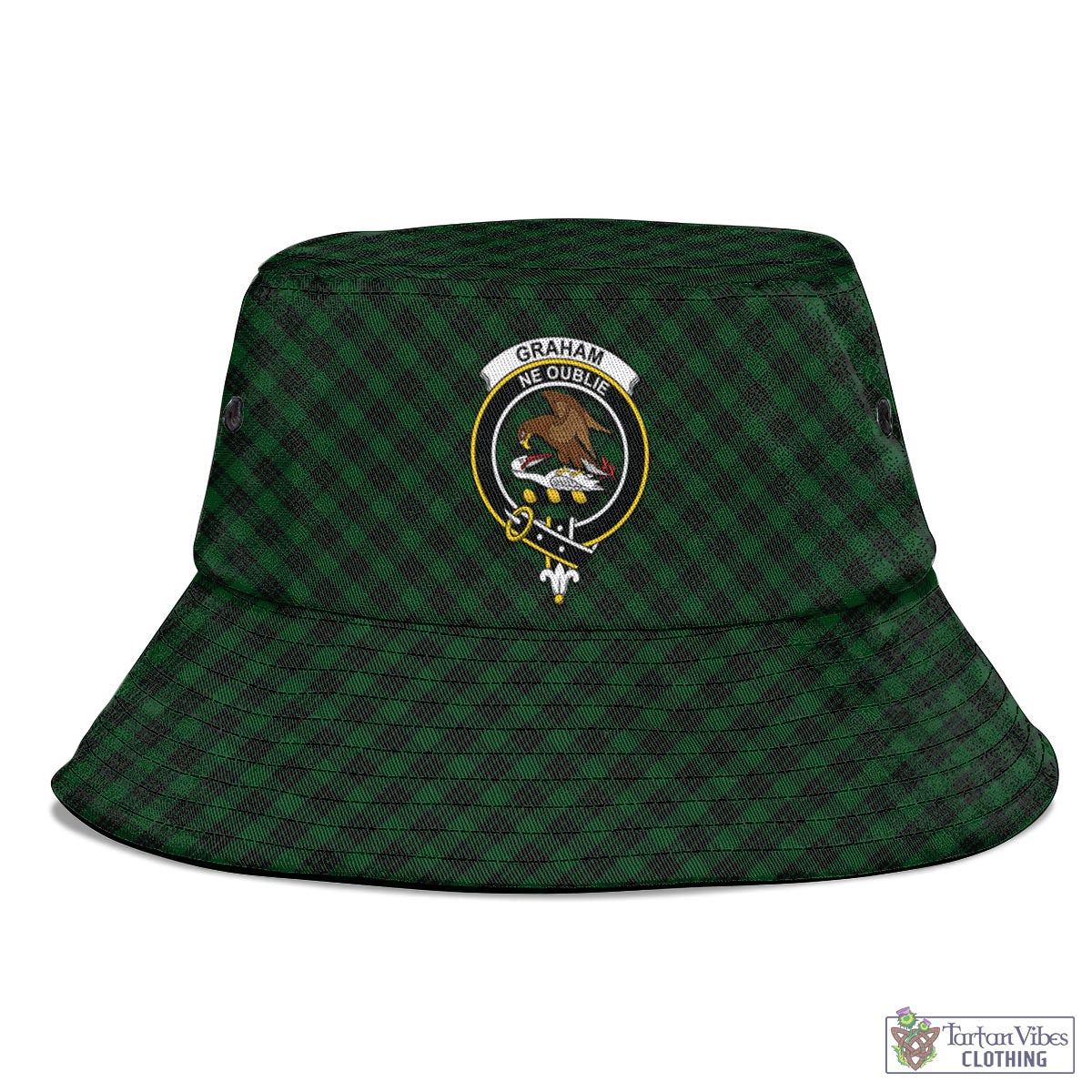 Tartan Vibes Clothing Graham Tartan Bucket Hat with Family Crest