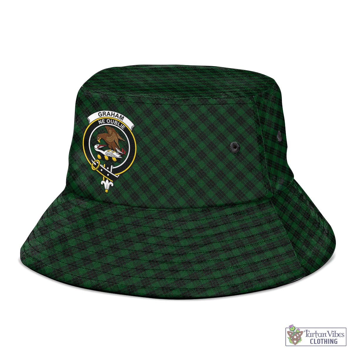 Tartan Vibes Clothing Graham Tartan Bucket Hat with Family Crest