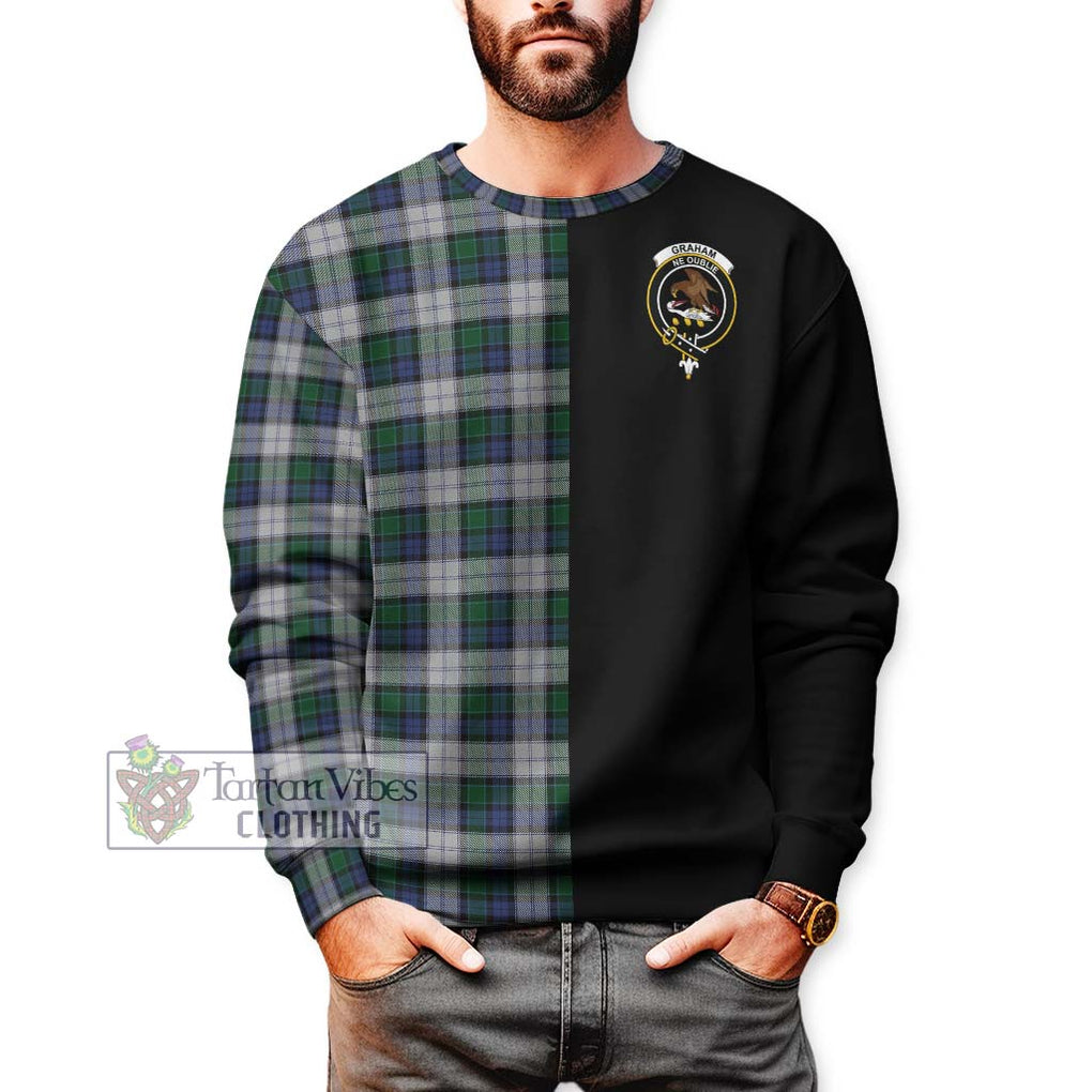 Graham Dress Tartan Sweatshirt with Family Crest and Half Of Me Style Unisex - Tartanvibesclothing Shop