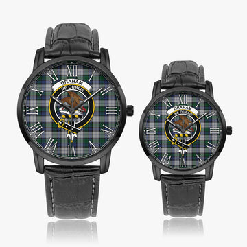 Graham Dress Tartan Family Crest Leather Strap Quartz Watch