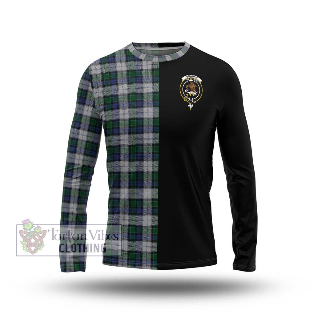 Graham Dress Tartan Long Sleeve T-Shirt with Family Crest and Half Of Me Style Unisex - Tartanvibesclothing Shop