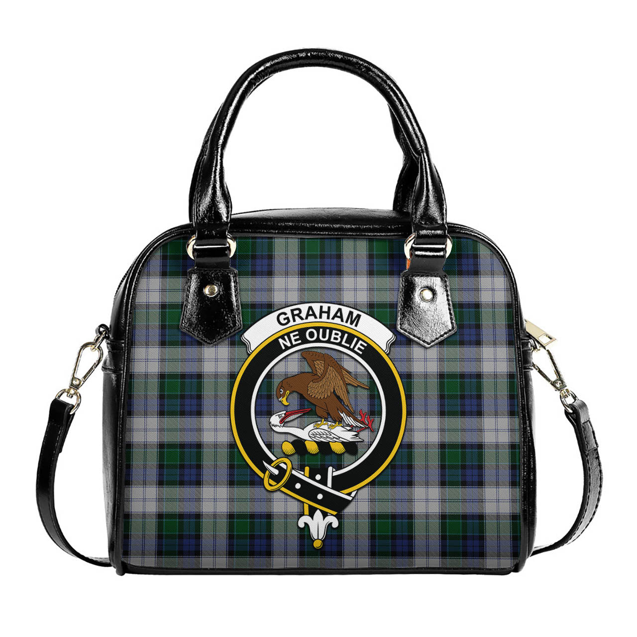 Graham Dress Tartan Shoulder Handbags with Family Crest One Size 6*25*22 cm - Tartanvibesclothing