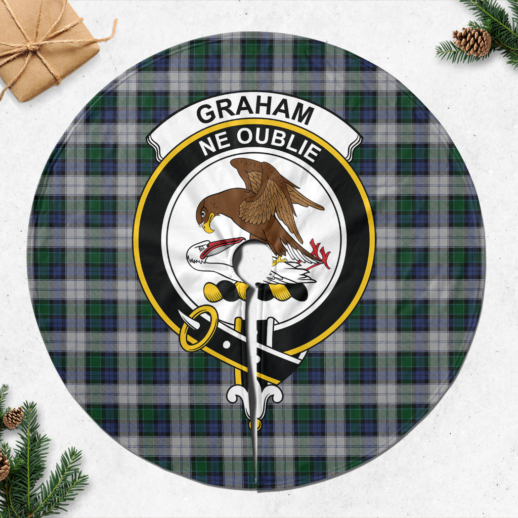 Graham Dress Tartan Christmas Tree Skirt with Family Crest - Tartanvibesclothing