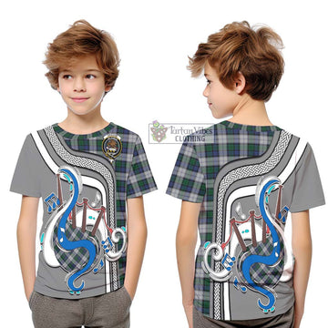 Graham Dress Tartan Kid T-Shirt with Epic Bagpipe Style