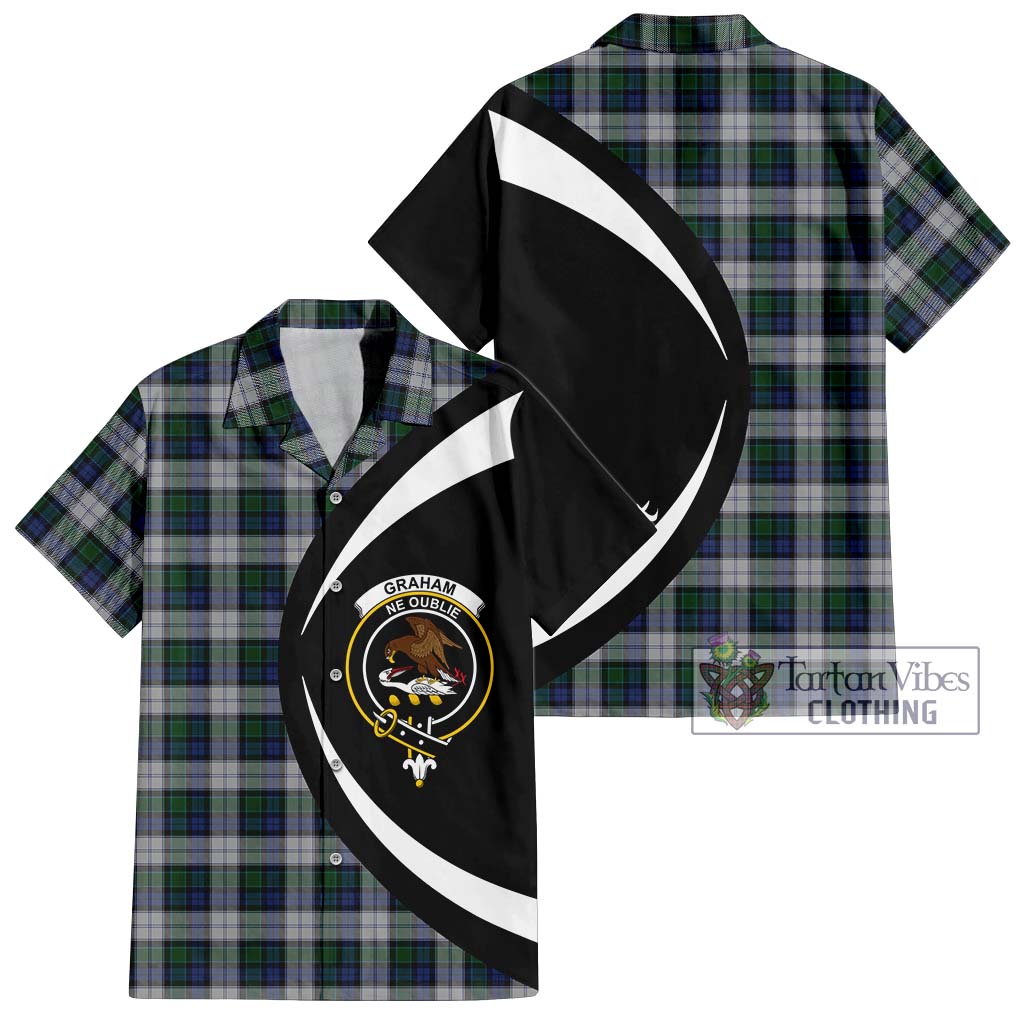 Graham Dress Tartan Short Sleeve Button Up with Family Crest Circle Style Kid - Tartan Vibes Clothing