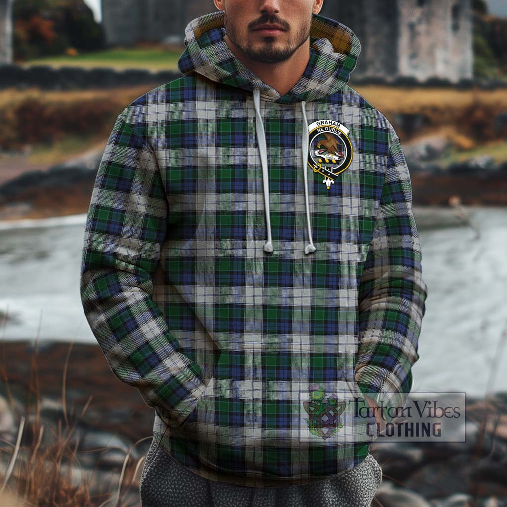 Graham Dress Tartan Cotton Hoodie with Family Crest Pullover Hoodie XS - Tartan Vibes Clothing