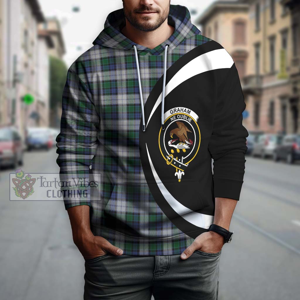 Tartan Vibes Clothing Graham Dress Tartan Hoodie with Family Crest Circle Style