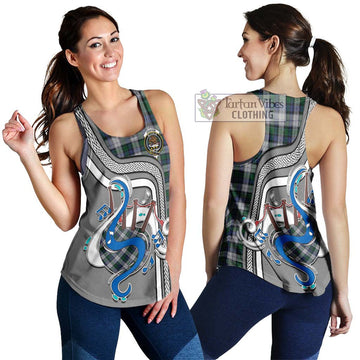 Graham Dress Tartan Women's Racerback Tanks with Epic Bagpipe Style