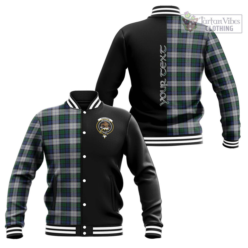 Graham Dress Tartan Baseball Jacket with Family Crest and Half Of Me Style Unisex - Tartanvibesclothing Shop