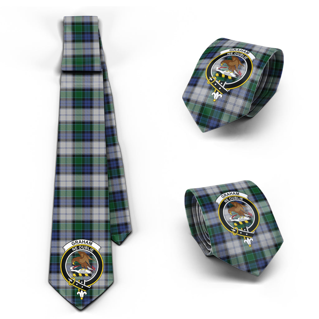 Graham Dress Tartan Classic Necktie with Family Crest Necktie One Size - Tartan Vibes Clothing