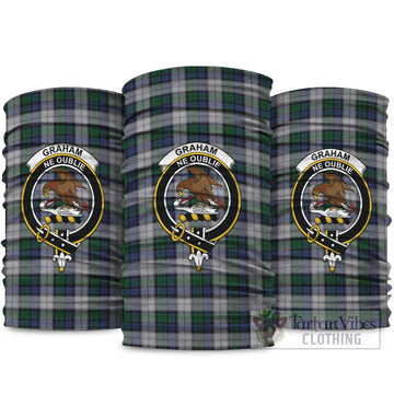 Graham Dress Tartan Neck Gaiters, Tartan Bandanas, Tartan Head Band with Family Crest