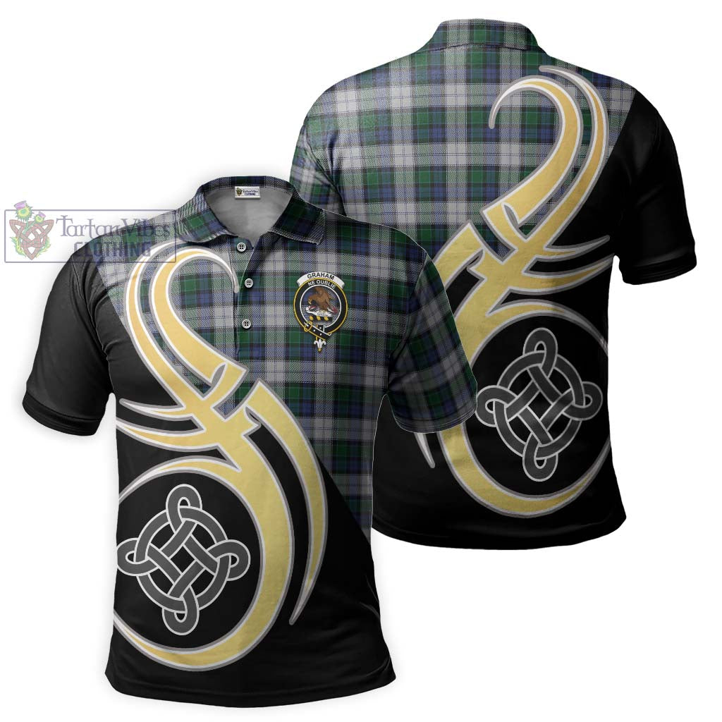 Graham Dress Tartan Polo Shirt with Family Crest and Celtic Symbol Style Kid - Tartan Vibes Clothing