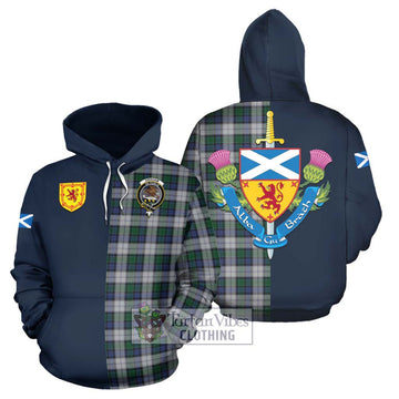 Graham Dress Tartan Hoodie Alba with Scottish Lion Royal Arm Half Style