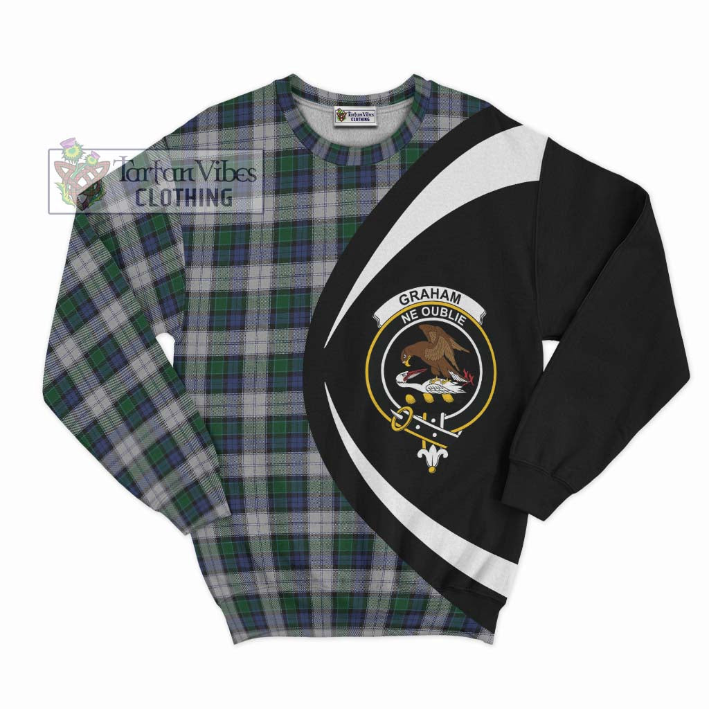 Graham Dress Tartan Sweatshirt with Family Crest Circle Style Unisex - Tartan Vibes Clothing