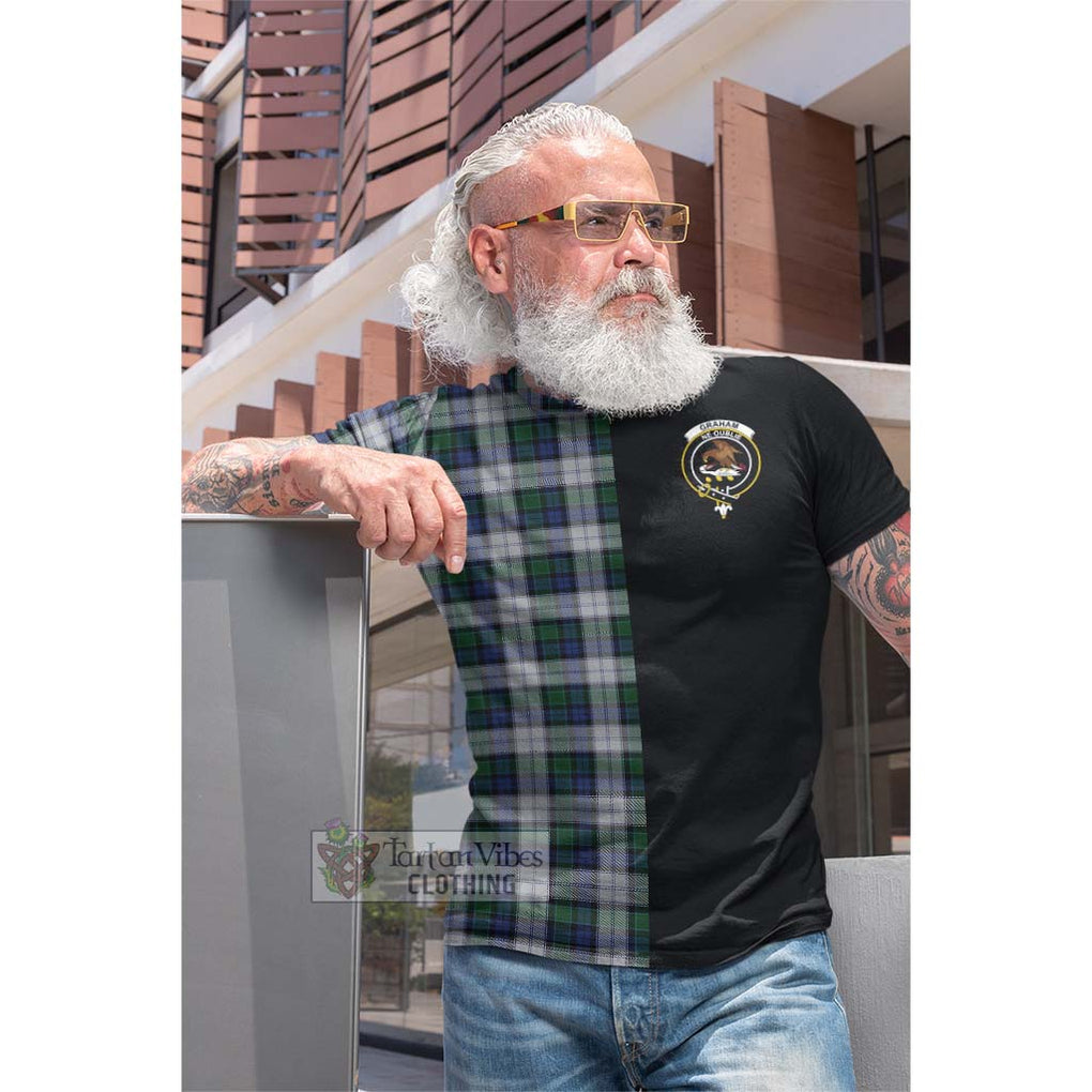 Tartan Vibes Clothing Graham Dress Tartan Cotton T-shirt with Family Crest and Half Of Me Style