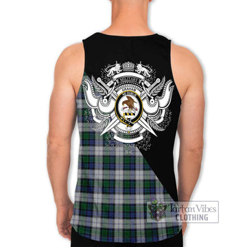 Graham Dress Tartan Men's Tank Top with Family Crest and Military Logo Style