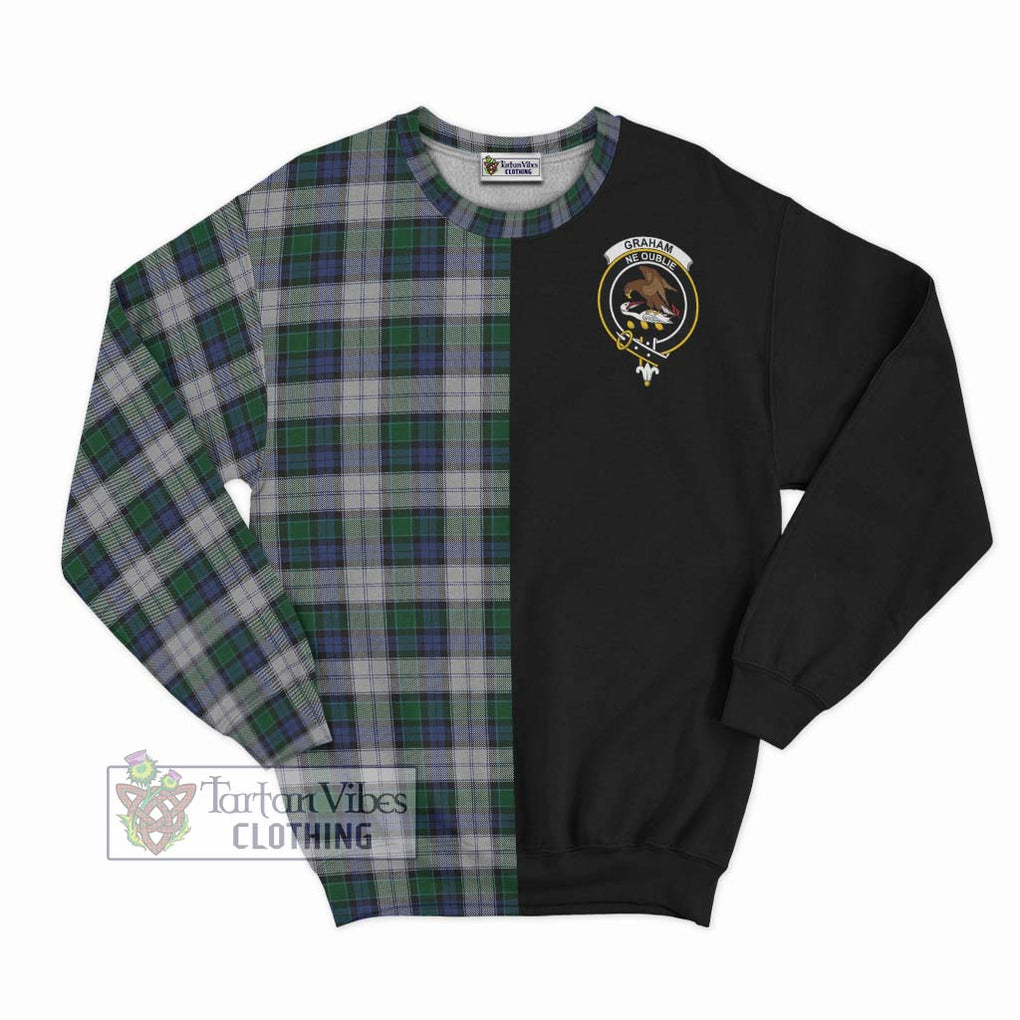 Graham Dress Tartan Sweatshirt with Family Crest and Half Of Me Style - Tartanvibesclothing Shop