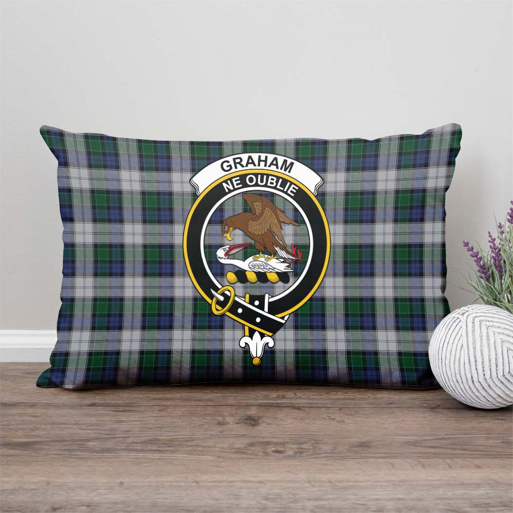 Graham Dress Tartan Pillow Cover with Family Crest Rectangle Pillow Cover - Tartanvibesclothing