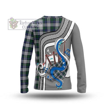 Graham Dress Tartan Long Sleeve T-Shirt with Epic Bagpipe Style