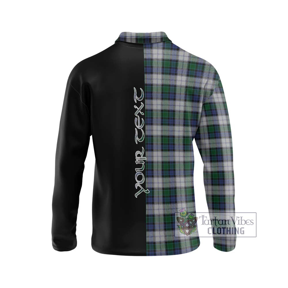 Graham Dress Tartan Long Sleeve Polo Shirt with Family Crest and Half Of Me Style - Tartanvibesclothing Shop